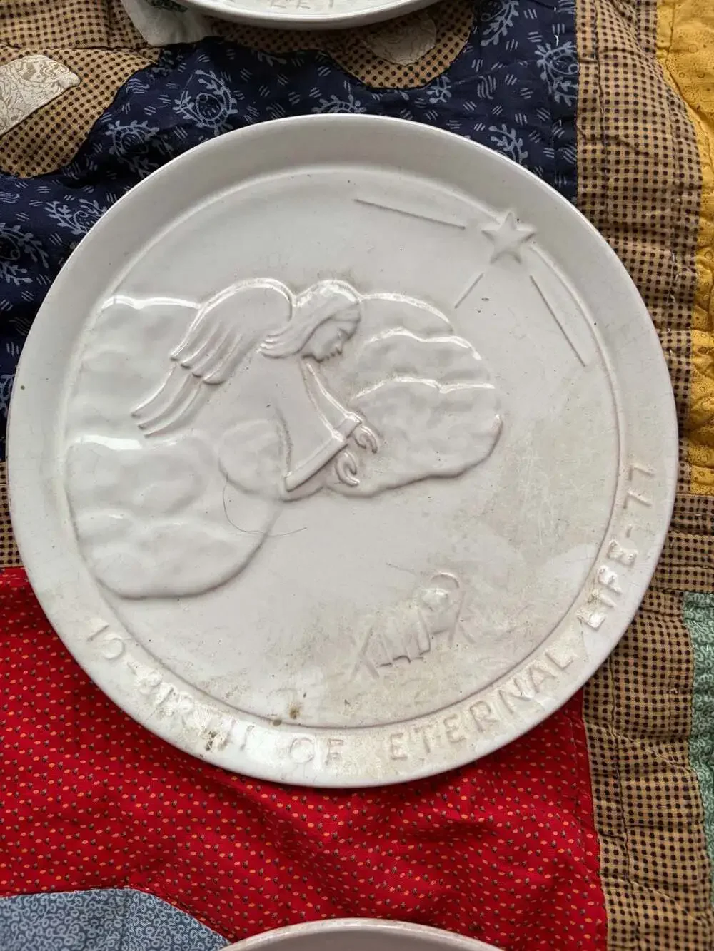 Set of 9 Vintage Frankoma Pottery Christmas Collector Plates